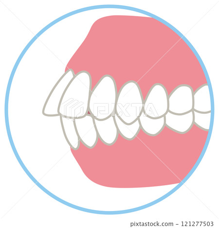 牙齒排列與突出的牙齒、口腔圖案、矯正 牙齒排列與突出的牙齒、口腔圖案、矯正 121277503
