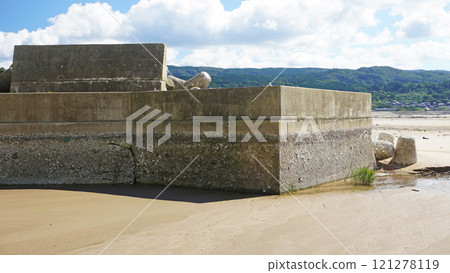 Damage caused by the Noto Peninsula earthquake (State of the port caused by uplift near Kaiso Beach in Wajima City, Ishikawa Prefecture) Damage caused by the Noto Peninsula earthquake (State of the port caused by uplift near Kaiso Beach in Wajima City, Ishikawa Prefecture) 121278119