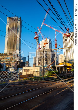 東京都電雜司谷地區正在興建及公寓式建築起重機 2024.11 f-1 121278317