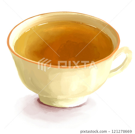 茶手繪插畫 121278669
