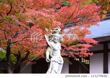 Autumn leaves at Tenno-in Temple, Mt. Hokotate Autumn leaves at Tenno-in Temple, Mt. Hokotate 121278680
