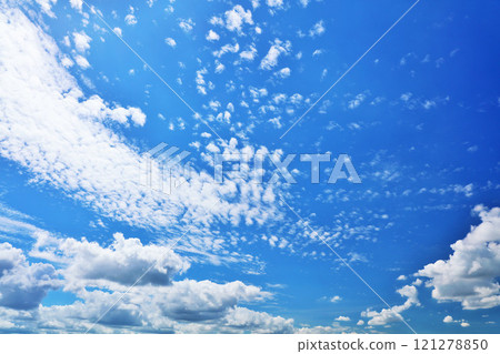 Summer blue sky and clouds 121278850