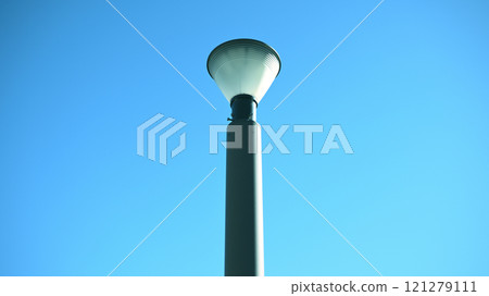 Street lights and blue sky Street lights and blue sky 121279111