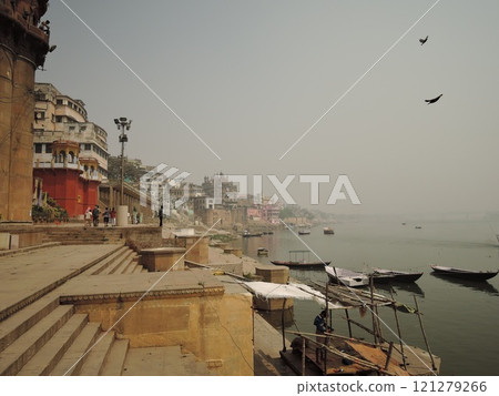 Varanasi is a city on the Ganges river in northern India that has a central place in pilgrimage, death, and mourning in the Hindu world. Varanasi is a city on the Ganges river in northern India that has a central place in pilgrimage, death, and mourning in the Hindu world. 121279266