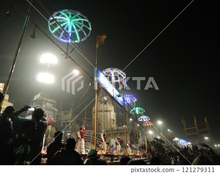 Varanasi is a city on the Ganges river in northern India that has a central place in pilgrimage, death, and mourning in the Hindu world. Varanasi is a city on the Ganges river in northern India that has a central place in pilgrimage, death, and mourning in the Hindu world. 121279311