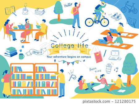 學生享受校園生活 121280175