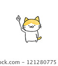 Pointing cat 121280775