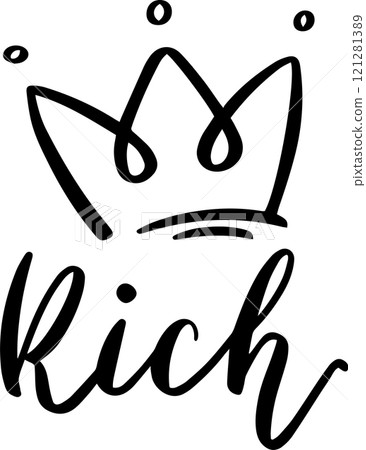 Simple, hand drawn crown symbolizes richness, combining visual simplicity with conceptual depth, making it suitable for various design applications centered around wealth and prosperity Simple, hand drawn crown symbolizes richness, combining visual simplicity with conceptual depth, making it suitable for various design applications centered around wealth and prosperity 121281389
