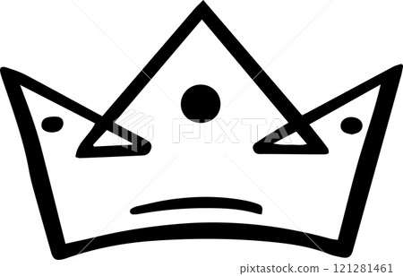 Hand drawn crown illustrating themes of royalty, leadership, authority, and power, enhancing various design projects with its minimalist and elegant aesthetic Hand drawn crown illustrating themes of royalty, leadership, authority, and power, enhancing various design projects with its minimalist and elegant aesthetic 121281461