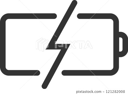 Minimalist vector illustration of a battery charging, with a stylized lightning bolt symbol inside it, representing electricity, power, energy and charging process Minimalist vector illustration of a battery charging, with a stylized lightning bolt symbol inside it, representing electricity, power, energy and charging process 121282008