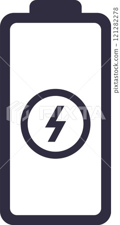 Battery icon is charging, symbolizing energy storage, power supply, and electrical potential, essential for powering electronic devices and systems 121282278
