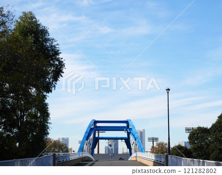 Kamome Bridge in Yumenoshima Park 121282802