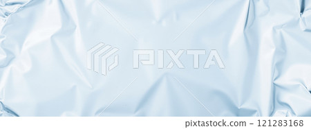 Crumpled light blue foil texture background, smooth metallic surface, soft reflective design, shiny wrinkled pattern, elegant material for modern creative visual Crumpled light blue foil texture background, smooth metallic surface, soft reflective design, shiny wrinkled pattern, elegant material for modern creative visual 121283168