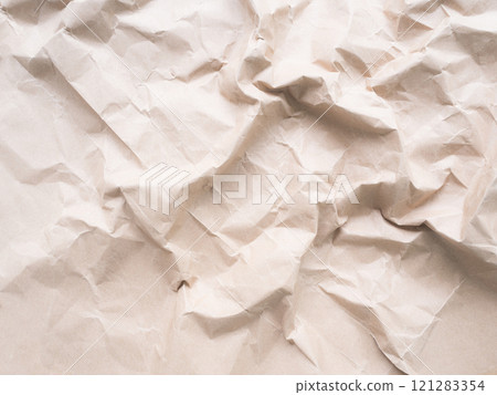 Paper Beige Background Crumpled Wrinkle Sheet Brown Nude Color Pattern Wallpaper Mockup Product Cosmetic Beauty Frame Card Empty Backdrop Old Pattern Material Parchment Design Vintage Banner Grunge. 121283354
