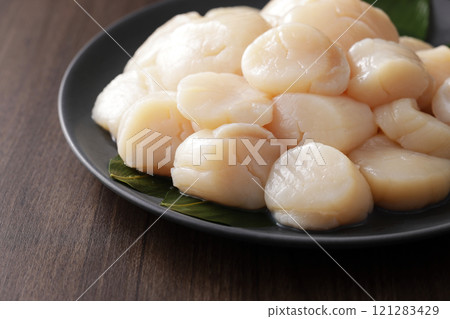 Scallops from Okhotsk, Hokkaido 121283429