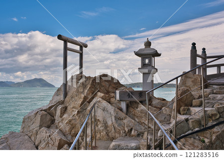 The Seto Inland Sea overlooking Takeku Kannon Cape The Seto Inland Sea overlooking Takeku Kannon Cape 121283516