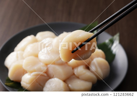 盤子裡的北海道扇貝 121283662