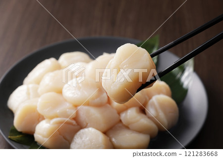 盤子裡的北海道扇貝 121283668