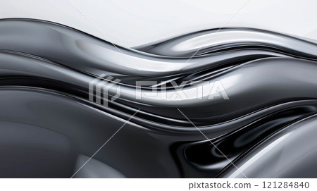 A minimalist abstract background with smooth flowing wave-like lines in monochrome tones, modern aesthetic A minimalist abstract background with smooth flowing wave-like lines in monochrome tones, modern aesthetic 121284840