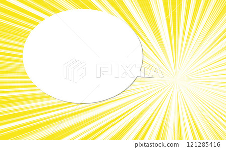 Background material of concentrated lines and comic speech bubbles Background material of concentrated lines and comic speech bubbles 121285416