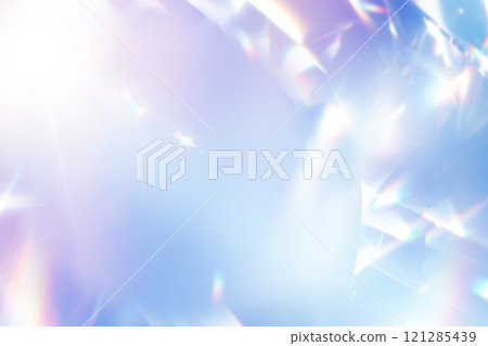 閃閃發光的藍色棱鏡光背景 121285439