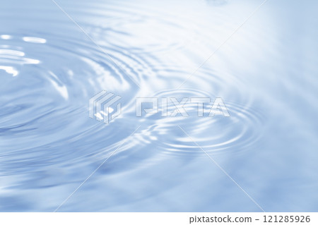 Drops of water falling on the surface of the water. Drops of water falling on the surface of the water. 121285926