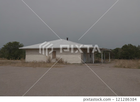 old gas station landscape 121286384