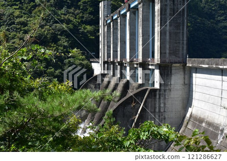 Sakuma Dam surrounded by greenery Sakuma Dam surrounded by greenery 121286627