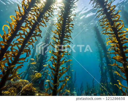 underwater wild fish in a coral reef 121286638