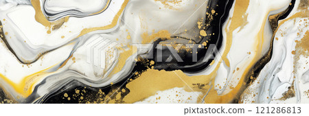 Image of marble with gold inlay 121286813
