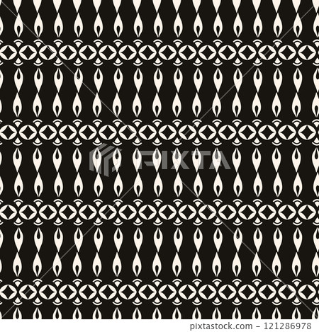 Simple floral pattern. Vector minimalist seamless texture with tiny flower shapes. Abstract geometric monochrome background. Repeat design for fabric. Simple floral pattern. Vector minimalist seamless texture with tiny flower shapes. Abstract geometric monochrome background. Repeat design for fabric. 121286978