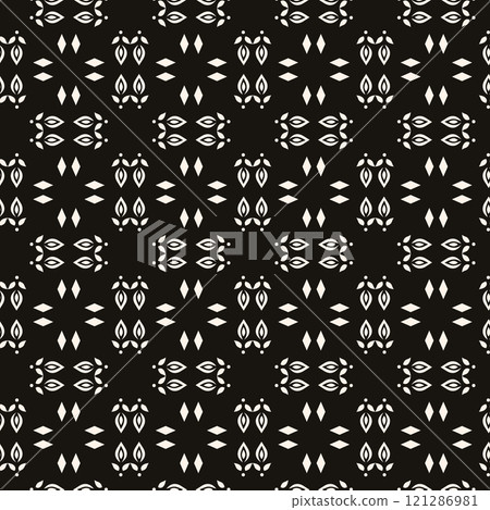 Universal vector seamless pattern. Simple light geometric texture with small floral shapes. Design element for decor, prints, textile, furniture, web. Universal vector seamless pattern. Simple light geometric texture with small floral shapes. Design element for decor, prints, textile, furniture, web. 121286981