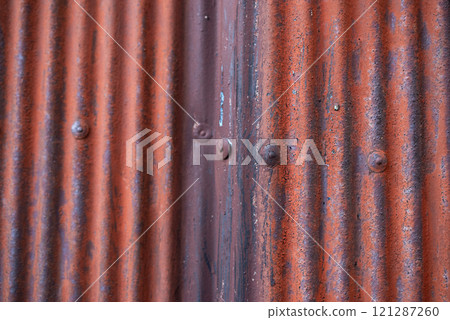 老生鏽的紅錫牆 121287260