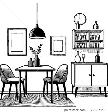 Fashionable living room Fashionable living room 121287445