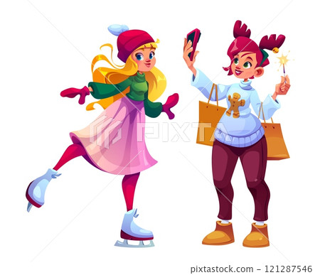 Christmas characters set 121287546