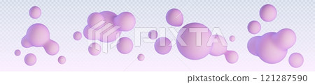 Abstract floating spherical blobs Abstract floating spherical blobs 121287590