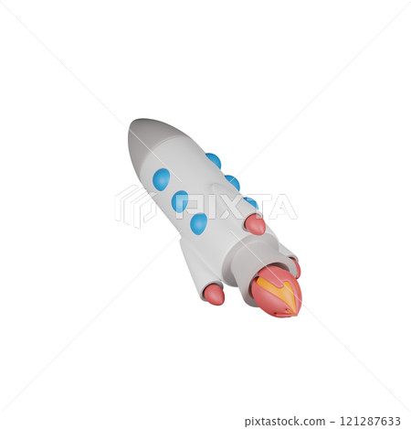 Rocket facing left, view from below 121287633
