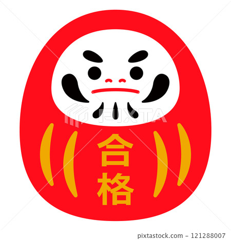 Daruma Pass Simple illustration without main lines 121288007