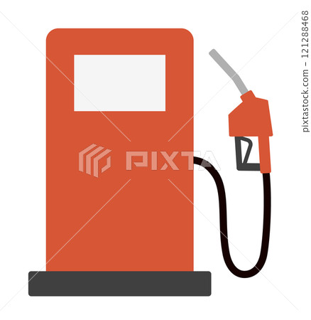 加油站橙色加油機的向量圖 加油站橙色加油機的向量圖 121288468