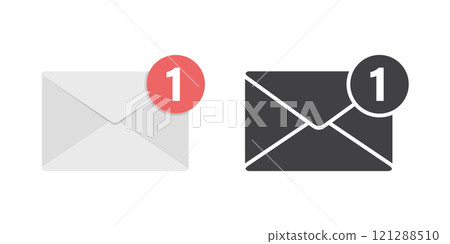 Envelope with letter icon in flat style. Email document vector illustration on isolated background. Postcard sign business concept. Envelope with letter icon in flat style. Email document vector illustration on isolated background. Postcard sign business concept. 121288510