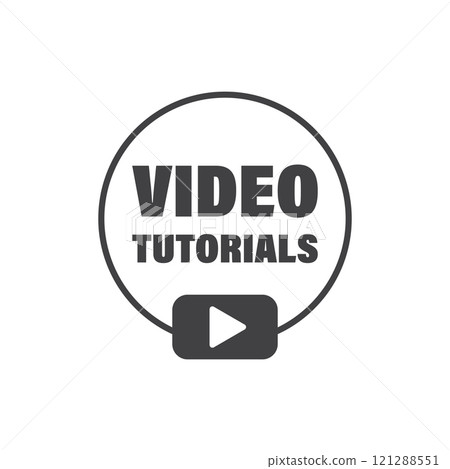 Play video tutorials icon in flat style. Education software vector illustration on isolated background. Webinar training sign business concept. Play video tutorials icon in flat style. Education software vector illustration on isolated background. Webinar training sign business concept. 121288551