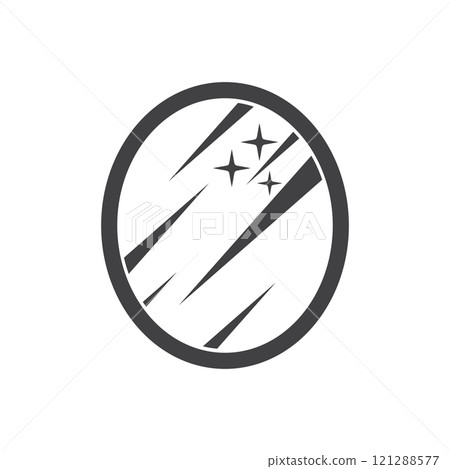Mirror icon in flat style. Hand mirror glass vector illustration on isolated background. Fashion sign business concept. Mirror icon in flat style. Hand mirror glass vector illustration on isolated background. Fashion sign business concept. 121288577