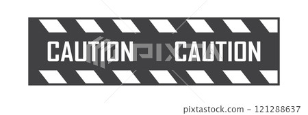Caution, warning icon in flat style. Stop vector illustration on isolated background. Do not enter sign business concept. 121288637