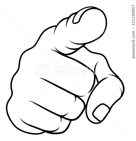 Want You Pointing Finger Cartoon Hand Icon Want You Pointing Finger Cartoon Hand Icon 121289957