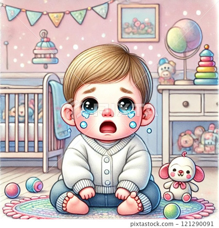 Baby crying 121290091