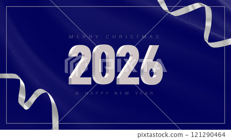 2026 Happy New Year Background Design. Banner, Poster, Greeting Card. 3D Vector Illustration. Template for New Year banners, flyers, greeting cards 121290464