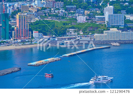View of the north side from the Atami Observatory in Atami City, Shizuoka Prefecture (Atami city, Atami port, etc.) 121290476
