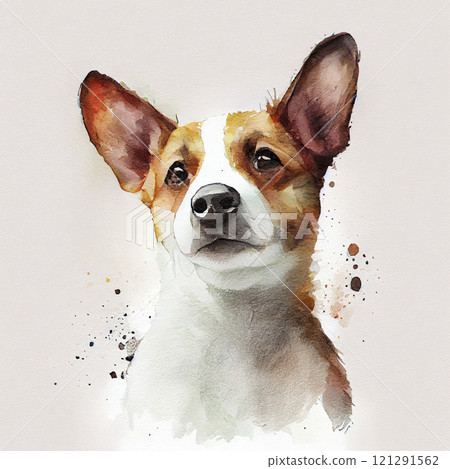 Portrait of a dog, ai illustration 121291562