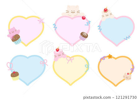 cat, heart, vector 121291730