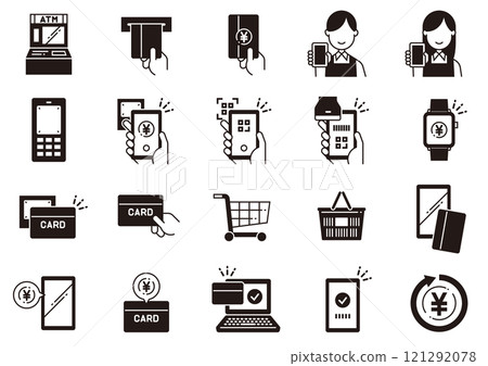 無現金支付圖標 02 無現金圖標 無現金支付圖標 02 無現金圖標 121292078